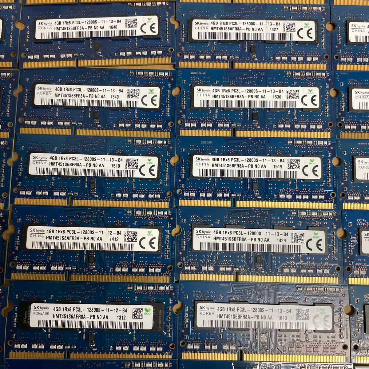 ウ87 SK hynix ノートPCメモリ 4GB 1Rx8 PC3L-12800S 63枚_画像6