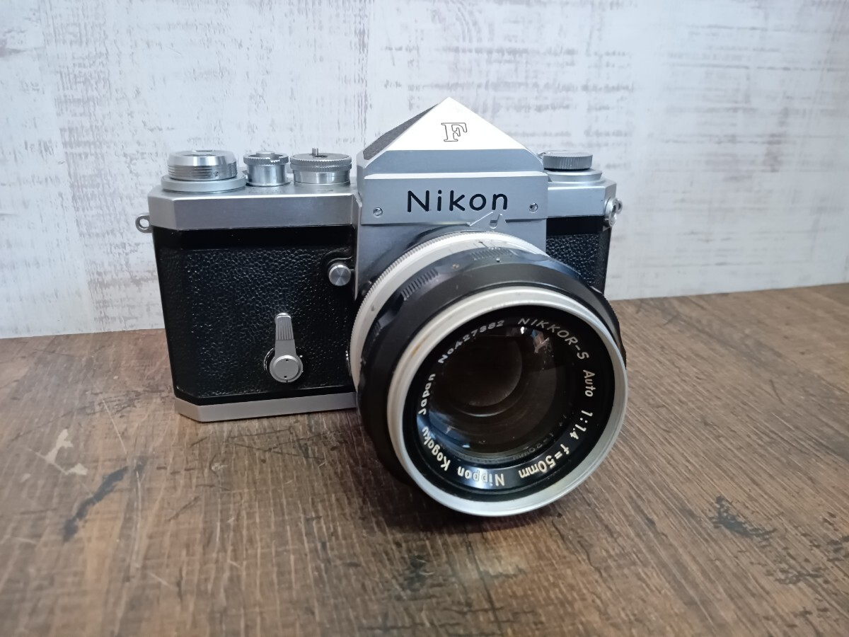 Nikon F NIPPON KOGAKU アイレベル ファインダー　一眼レフ NIKKOR-S Auto 1:1.4 50mm ニコン フィルムカメラ レンズ ボディ ジャンク