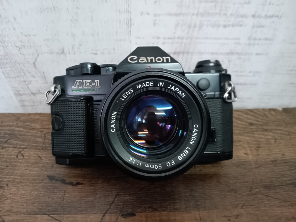 Canon AE-1 PROGRAM FD 1:1.4 50mm 一眼レフ フィルムカメラキャノン プログラム ジャンクの画像2