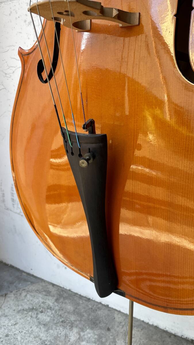 チェロ 4/4サイズ チェコスロバキア MADE IN CZECHOSLOVAKIA Cello 現状品 ソフトケース 直接受け渡しのみ（東京都台東区）の画像4