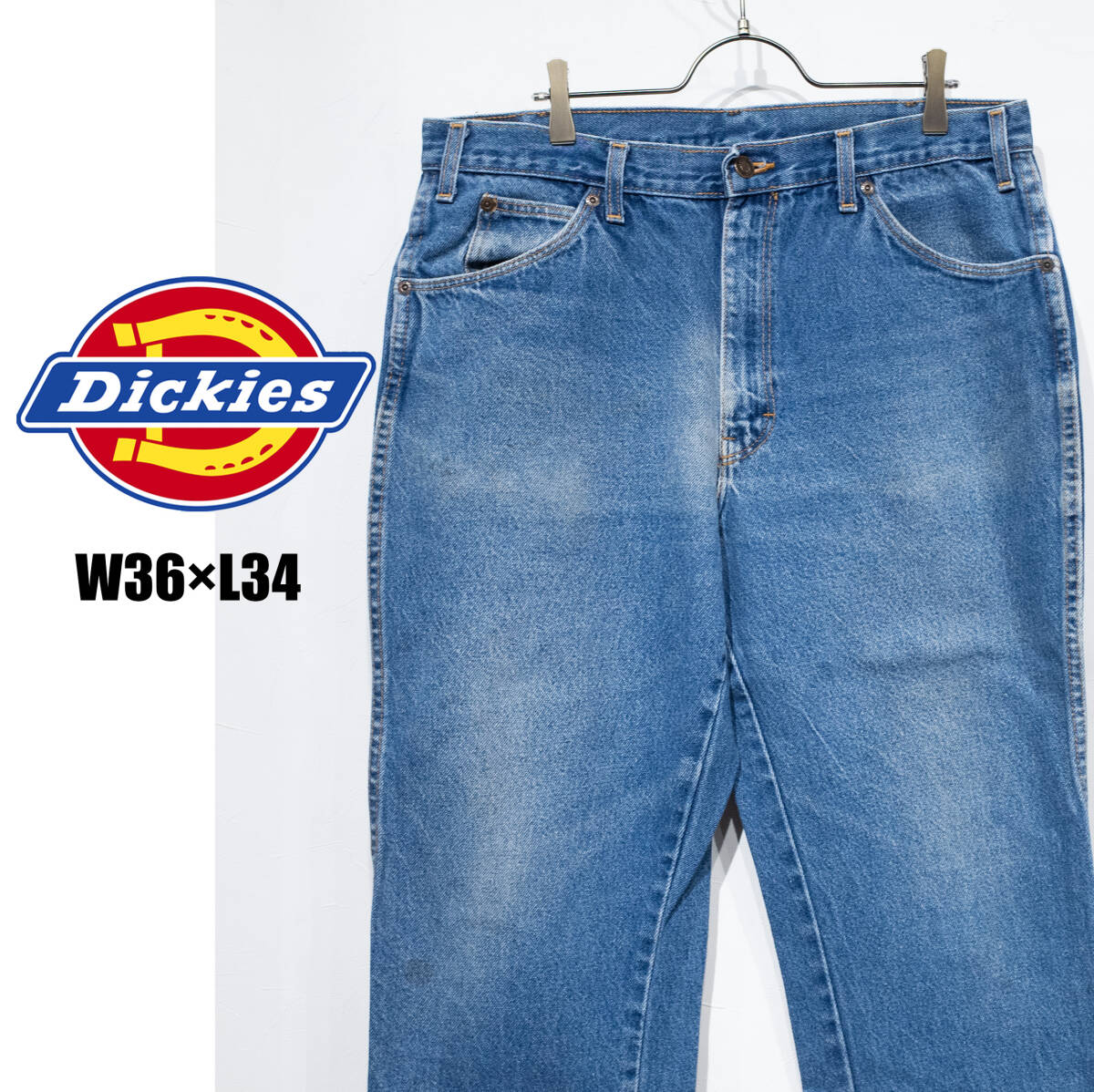 W36×L34 / 90年代 Dickies ディッキーズ ストレート デニム W36×L34 / 90年代 Dickies ディッキーズ ストレート デニム