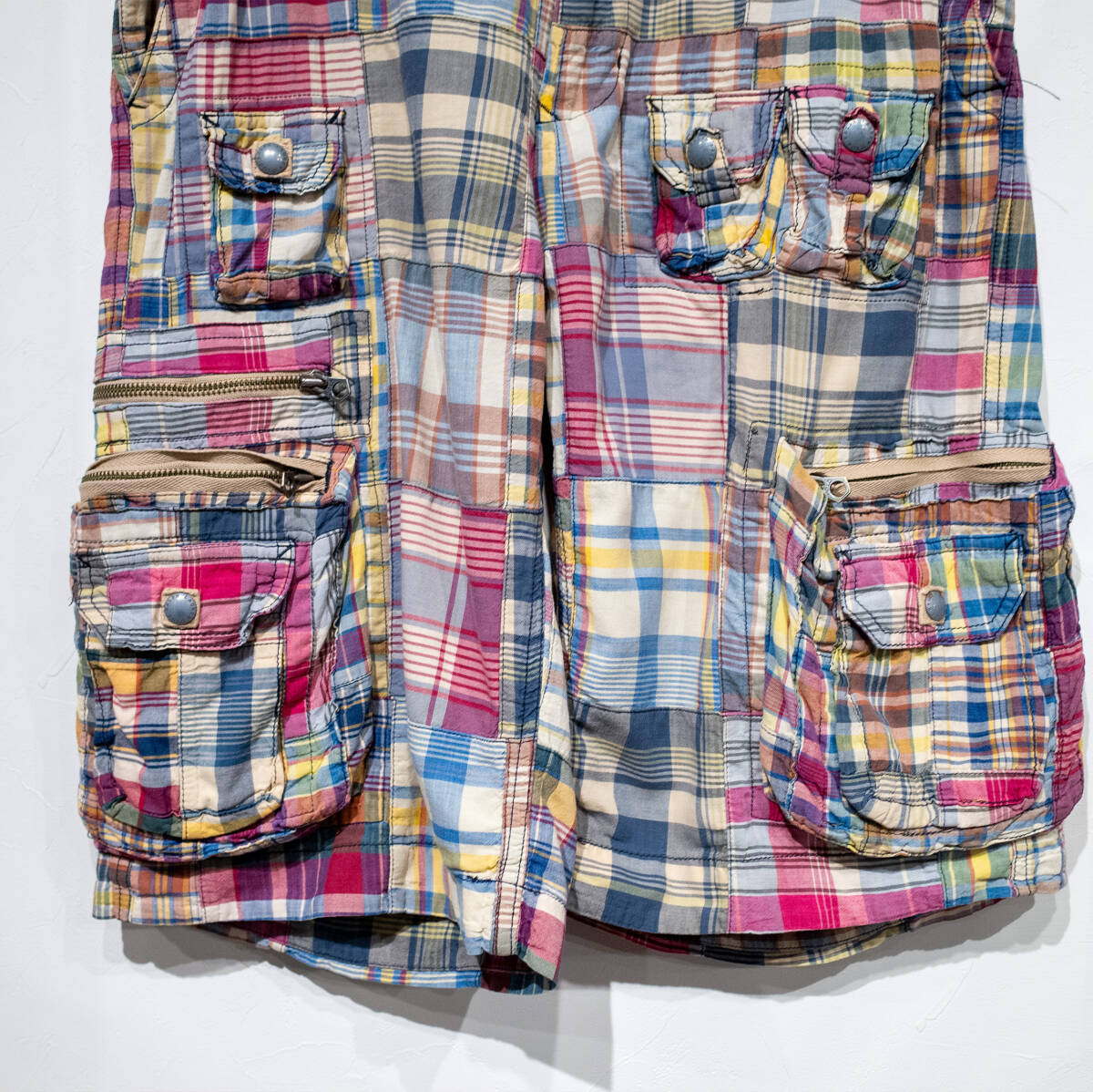 専用出品◇ポロラルフローレン◇パッチワーク◇マドラスチェック◇キッズL◇メンズS W31 / 90年代 POLO RALPH LAUREN ポロ ラルフローレン マドラス