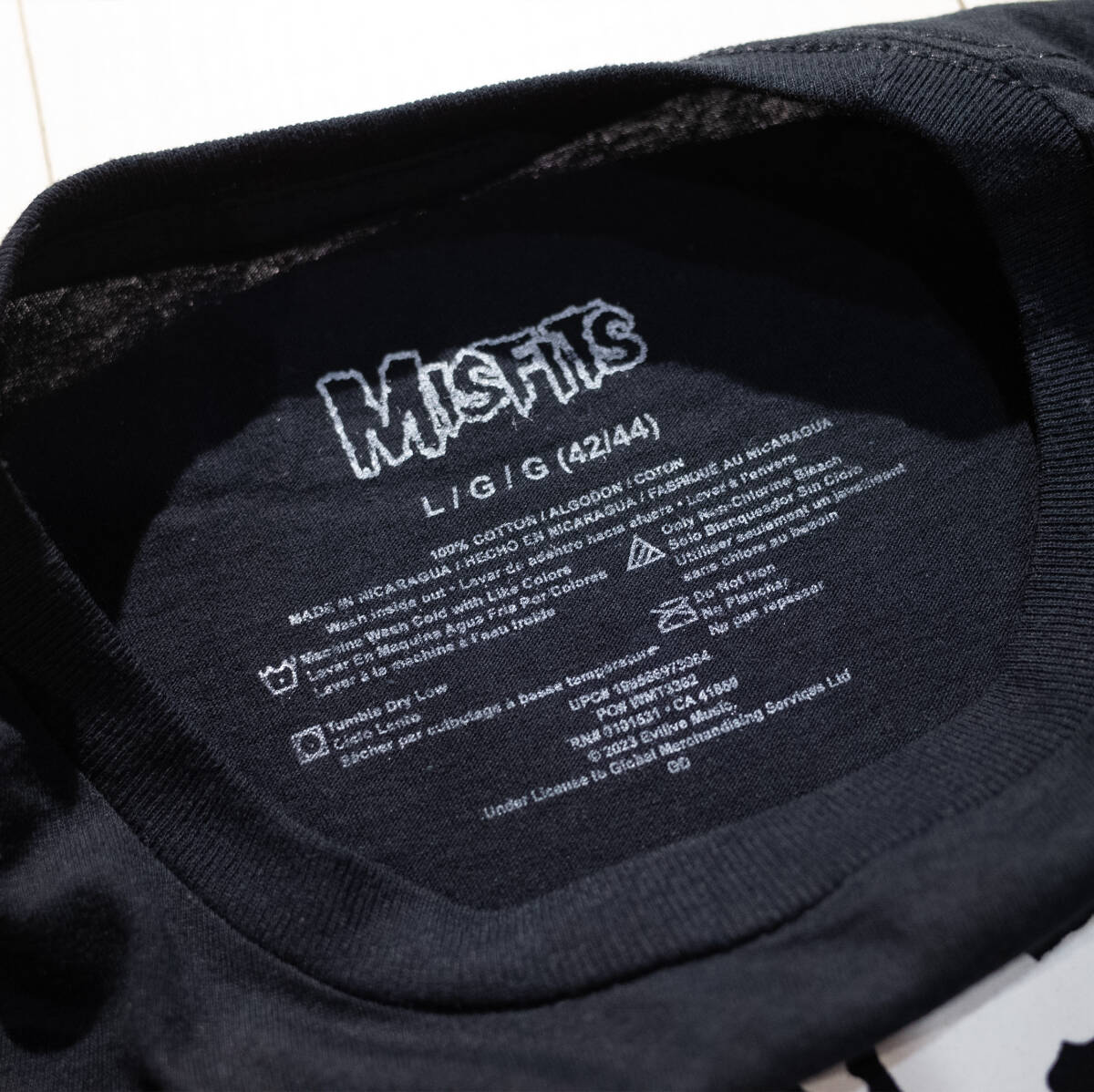 【未使用】L / 音楽 MISFITS ミスフィッツ クリムゾンゴースト オフィシャル 公式 プリント ハードコア パンク ロック バンド Tシャツ 黒_画像3