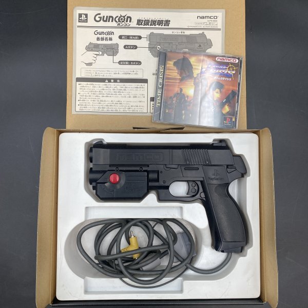 G0406O51 動作未確認 namco PlayStation PSソフト「タイムクライシス」+銃型コントローラー「ガンコン」の画像2