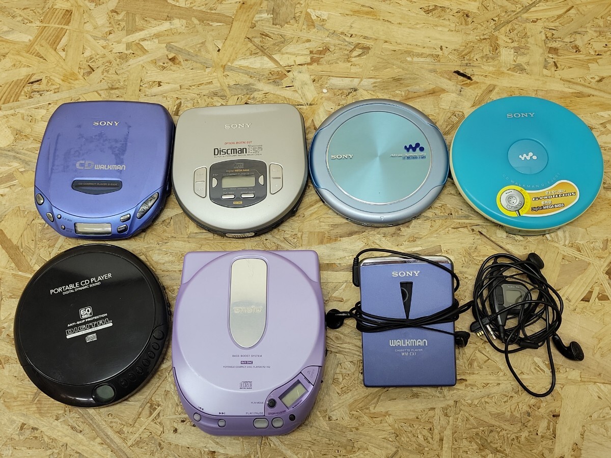 SONY CD WALKMAN 他7点まとめて ソニー CDウォークマン ポータブル CDプレーヤー D-NE9 WM-EX1 D-E404 D-375 D-EJ002 レトロの画像1