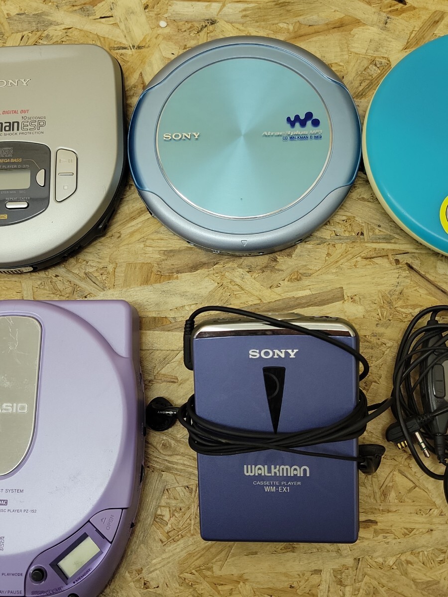 SONY CD WALKMAN 他7点まとめて ソニー CDウォークマン ポータブル CDプレーヤー D-NE9 WM-EX1 D-E404 D-375 D-EJ002 レトロの画像4