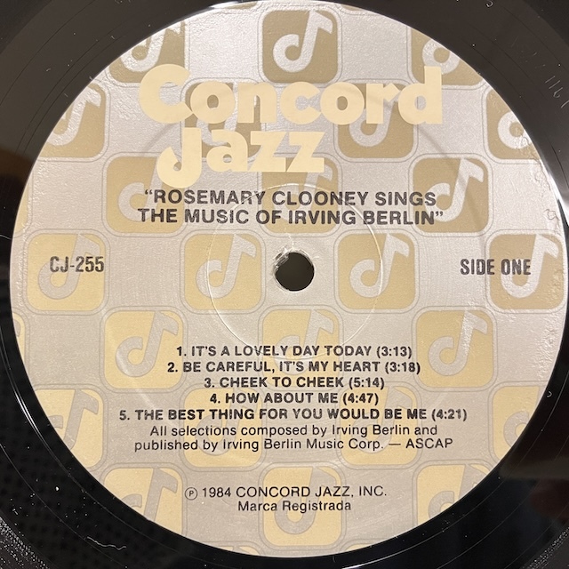 ●即決VOCAL LP Rosemary Clooney / Sings The Music Of Irving Berlin cj-255 jv6510 米オリジナル _画像3