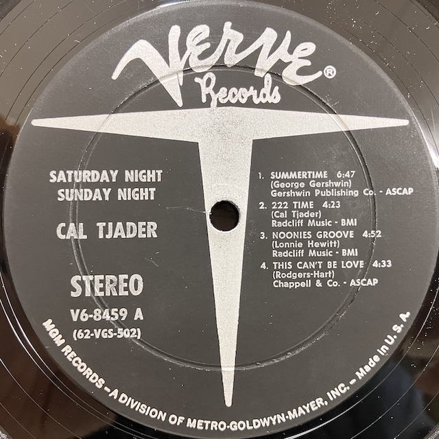 ●即決LP Cal Tjader / Saturday Night Sunday Night At The Blackhawk San Francisco V6-8459 j40849 米オリジナル、Dg Mgm/T Mono_画像2