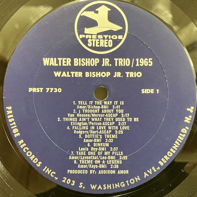 ●即決LP Walter Bishop Jr trio / 1965 prst7730 j40938 米オリジナル、DBH刻印、Trident Stereo_画像3
