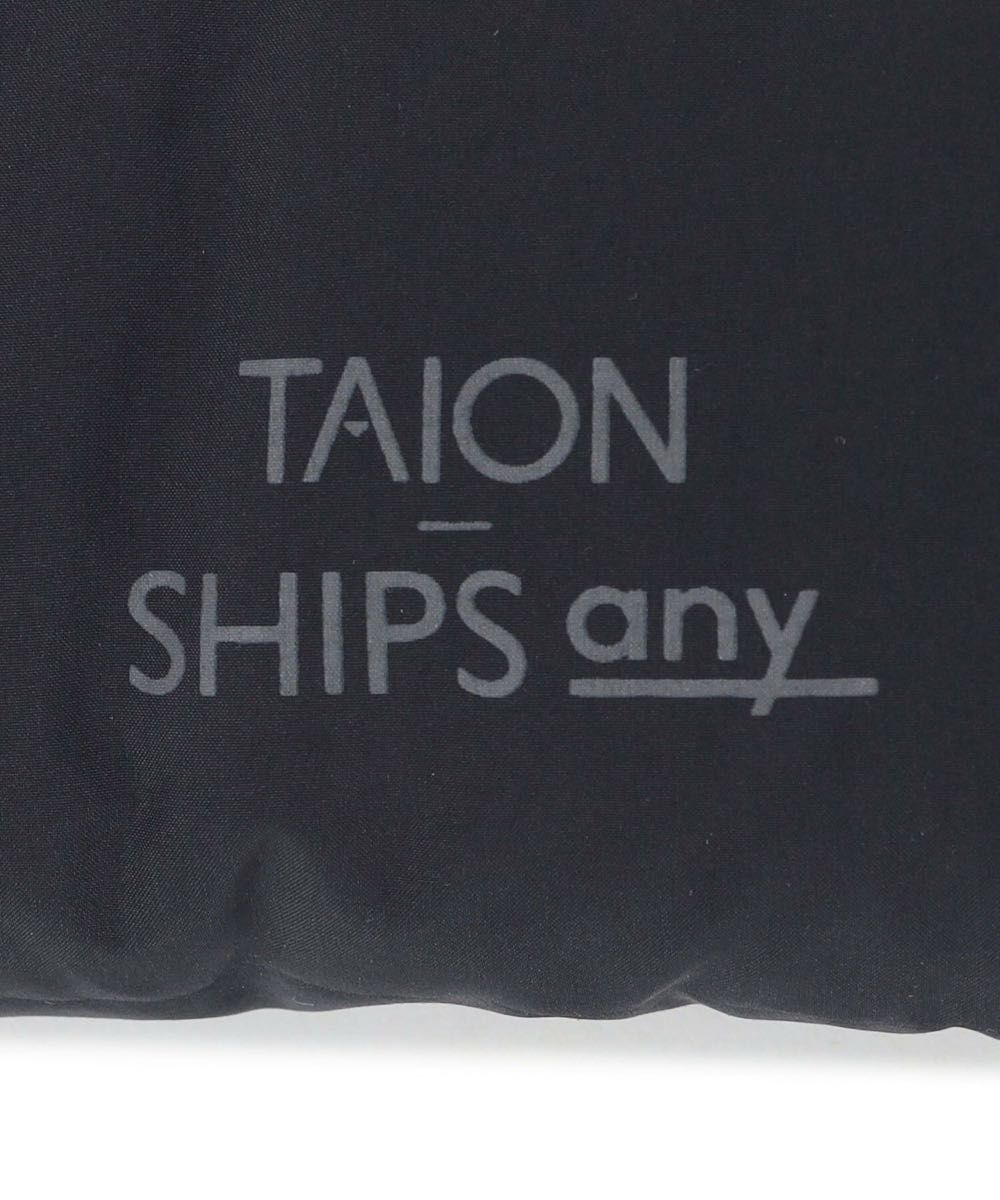 SHIPS any TAION タイオン マフラー リバーシブル ブラック 黒 新品 未使用
