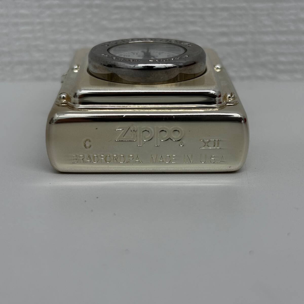 ＃269A ZIPPO ジッポ オイルライター 喫煙具 喫煙グッズ 時計付き US.Traditional PRECISION EQUIPMENT シルバー C Ⅶ 1996年 アンティークの画像6