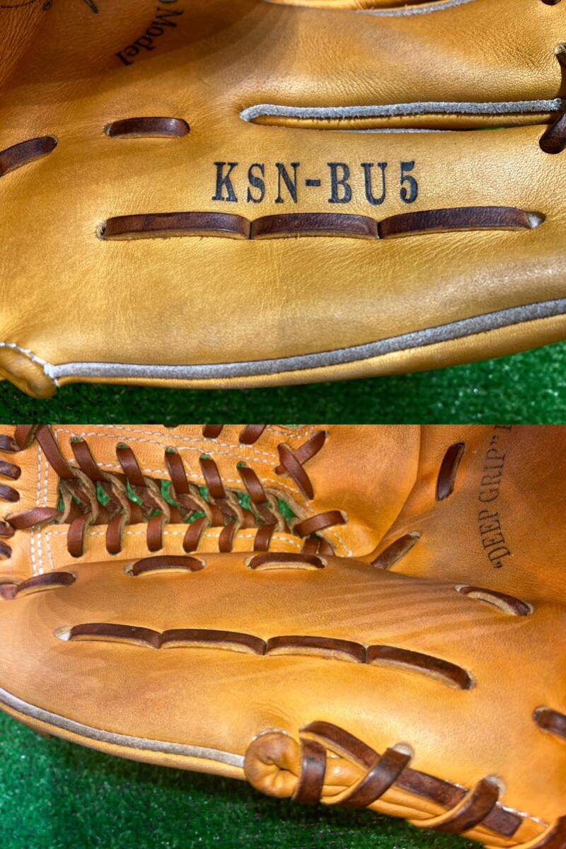 【即戦力品】Kubota slugger 久保田スラッガー 一般軟式用 内野手用 グラブ グローブ KSN-BU5 中村紀洋 選手モデル グリーンホーンロゴ_画像10