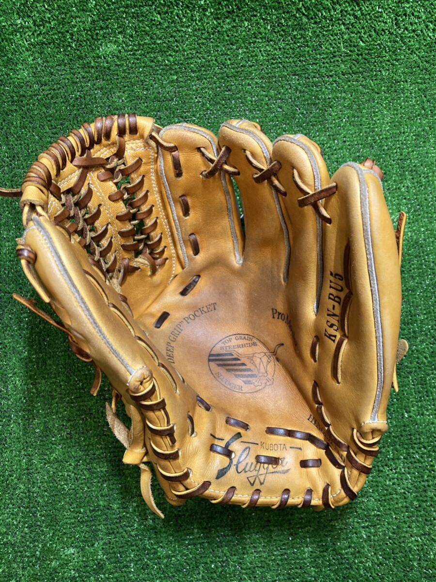 【即戦力品】Kubota slugger 久保田スラッガー 一般軟式用 内野手用 グラブ グローブ KSN-BU5 中村紀洋 選手モデル グリーンホーンロゴ_画像7