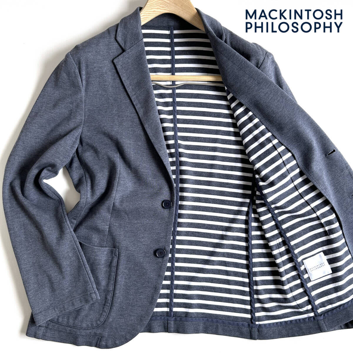 【美品】マッキントッシュフィロソフィー テーラードジャケット コットン＋レーヨン 春夏 メンズ MACKINTOSH PHILOSOPHY_画像1