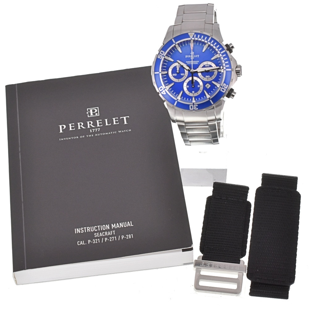 ^ perrelet PERRELET A1054si- craft 777m chronograph Date self-winding watch men's beautiful goods written guarantee attaching .B#127610