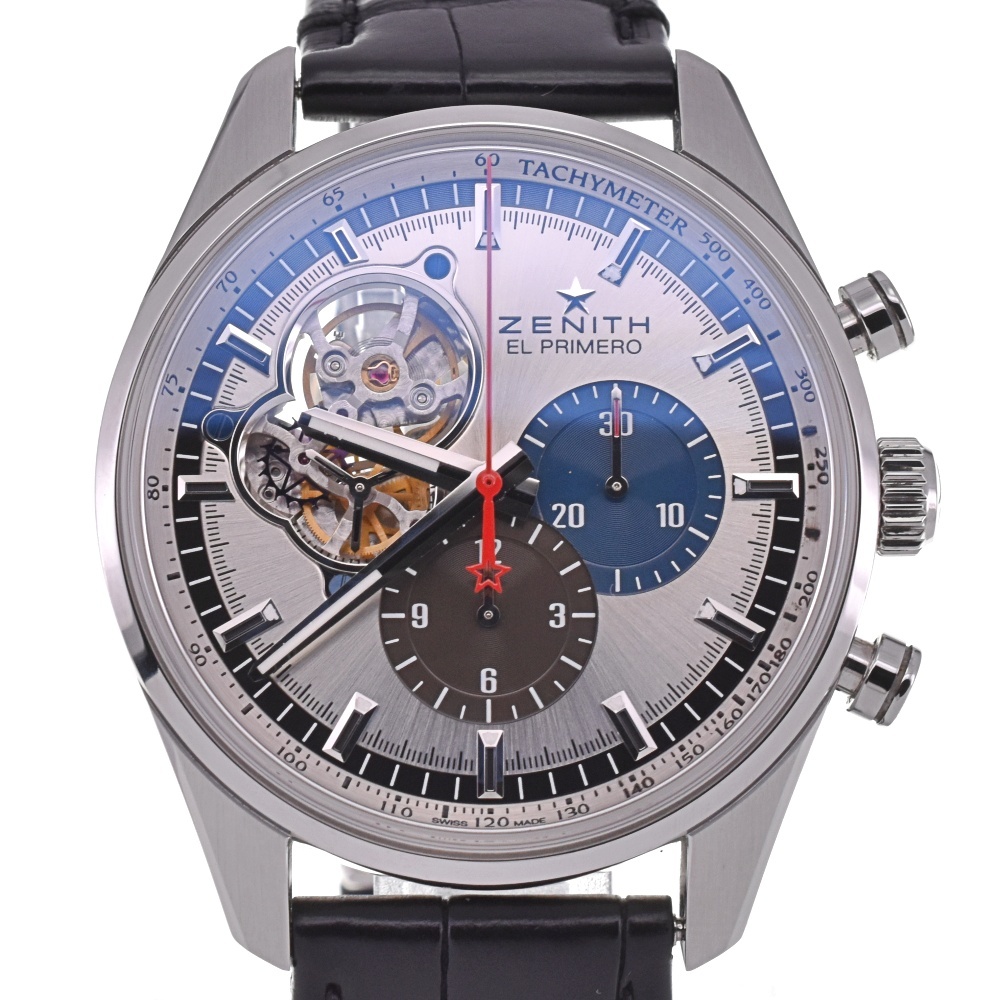 値段が激安 メンズ 自動巻き オープン エルプリメロ クロノマスター 03.2040.4061/69.C496 ZENITH ゼニス 美品 B#130467 箱付き ゼニス