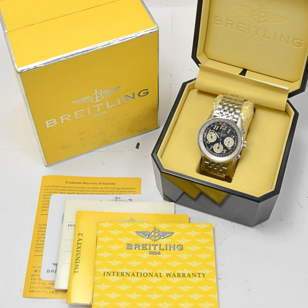 ブライトリング BREITLING A39022.1 ナビタイマー ツインシックスティ クロノグラフ 自動巻き メンズ 美品 箱・保証書付き D#130815_画像8