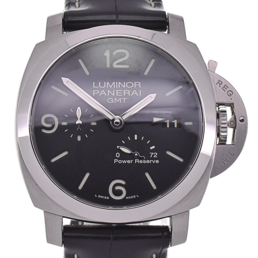 パネライ PANERAI PAM00321 ルミノールマリーナ1950 3デイズ GMT デイト 自動巻き メンズ 良品 内箱付き D#130743_画像1