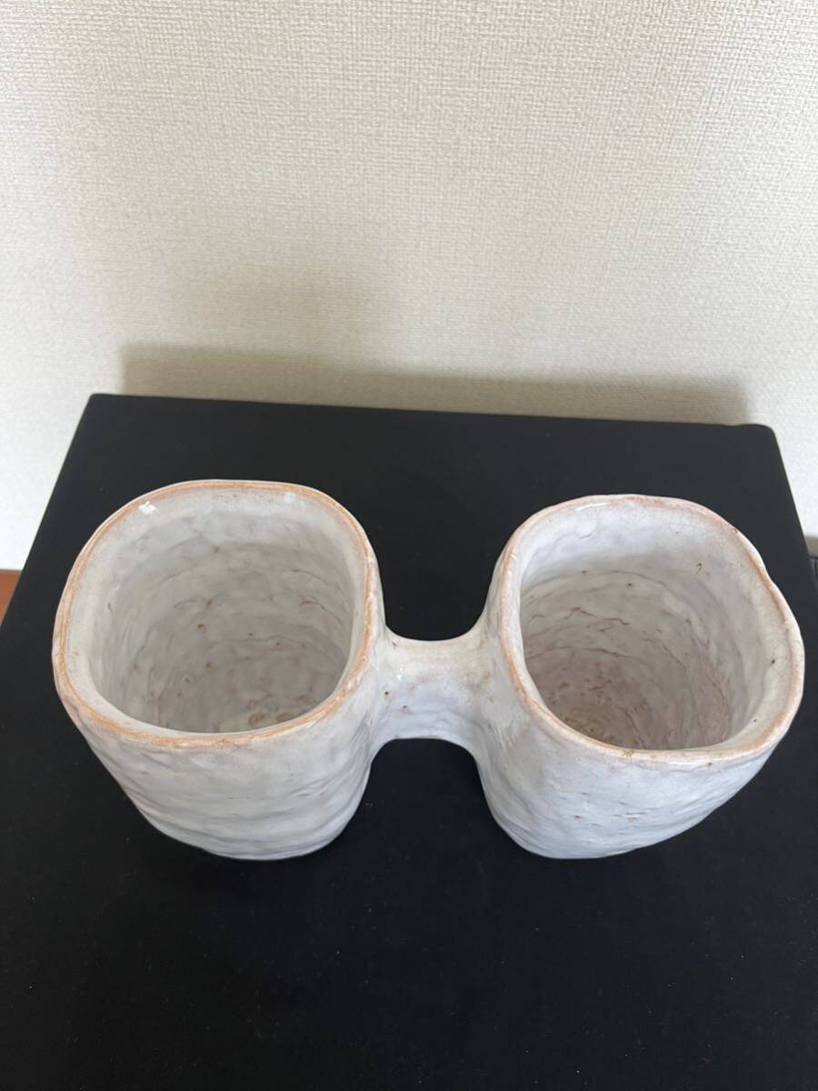 変形 陶器製 花器 管理NO.115 フラワーベース 華道 華展 花展 いけばなの画像6