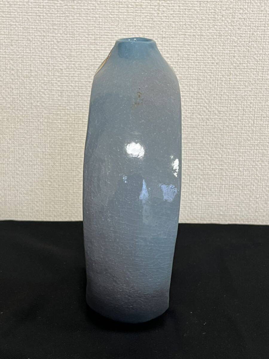 【在銘】陶器製 変形 花器 管理NO121 フラワーベース 花瓶 華道 華展 花展 いけばな 生け花 インテリア オブジェの画像4