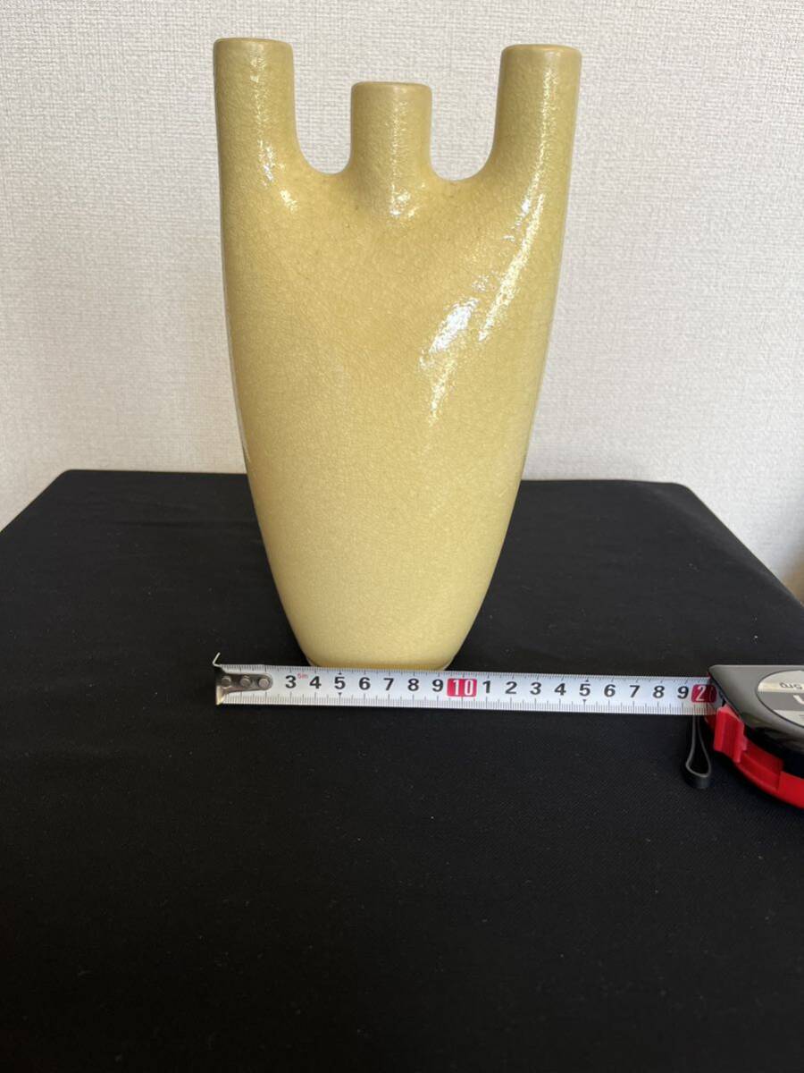 陶器製 変形 花器 管理A2435 フラワーベース 花瓶 華道 華展 花展 いけばな 生け花 インテリア オブジェの画像10