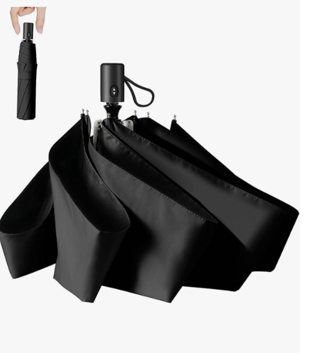 日傘 UVカット 折りたたみ傘 【遮光 遮熱 軽量】 折り畳み傘 （ブラック)