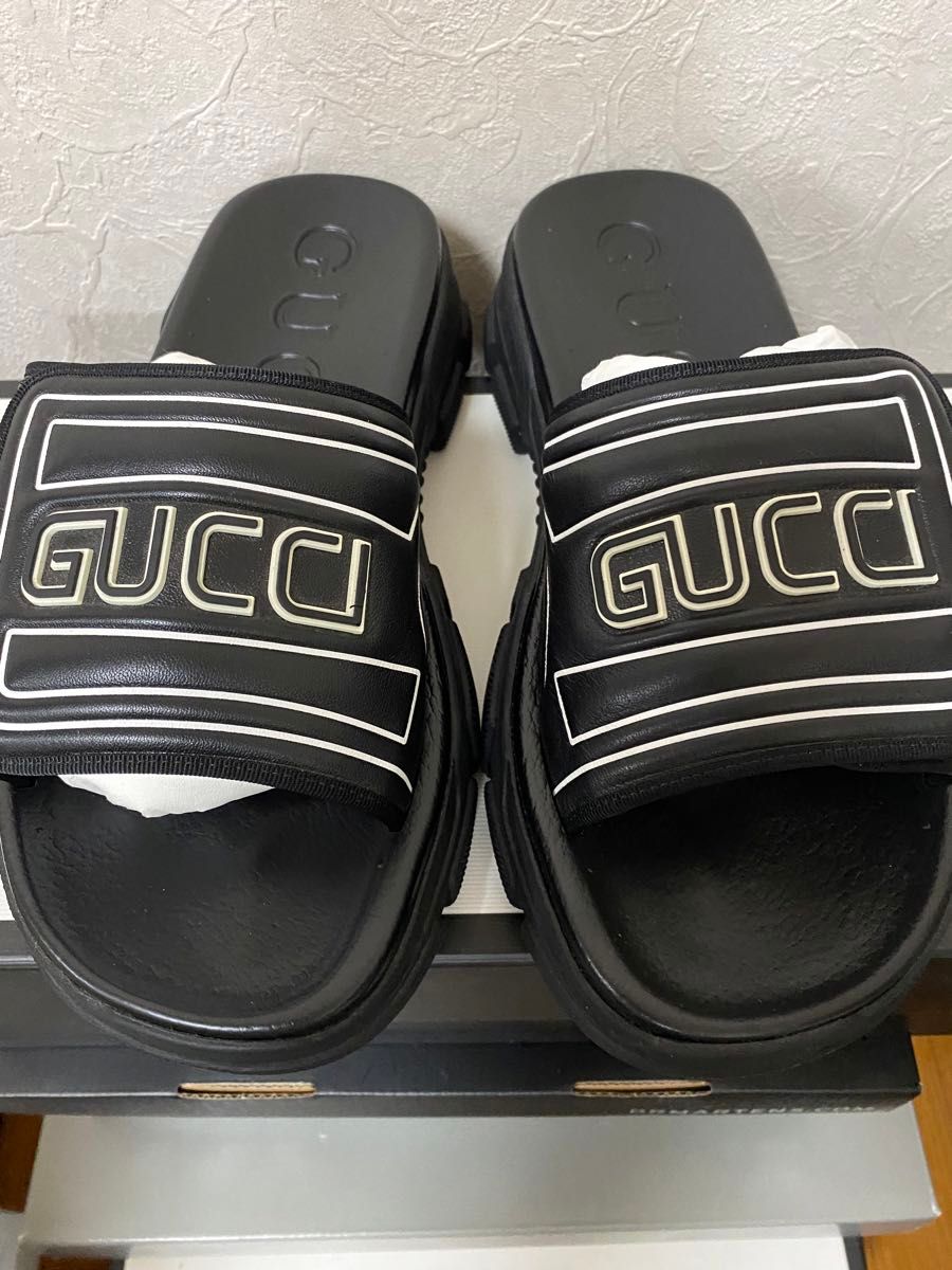 GUCCI グッチ レザーサンダル ブラック 新品未使用 正規品