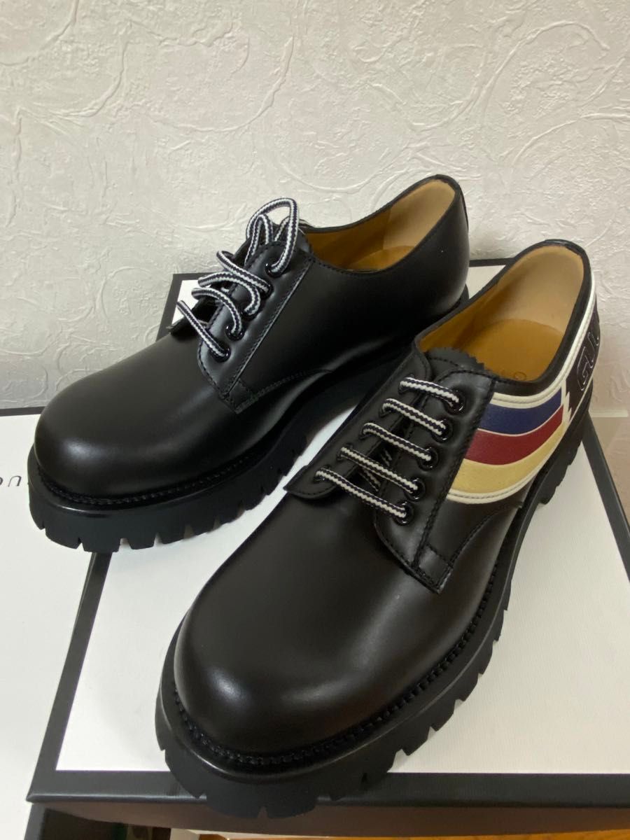 GUCCI レザーダービーシューズ 黒 新品未使用 正規品|Yahoo GUCCI レザーダービーシューズ 黒 新品未使用 正規品|Yahoo