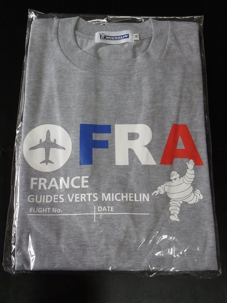 ★MICHELIN ミシュラン ビバンダム 2018 VOYAGE FRANCE Tシャツ グレー サイズM /未使用 *長期個人保管品の画像7