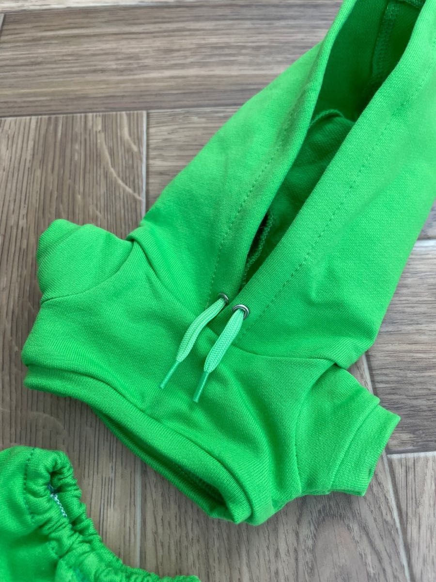 【緑/グリーン】ぬい服 パーカー 20cm パーカー 上下 セット ぬいぐるみ 推し活 推し担カラー