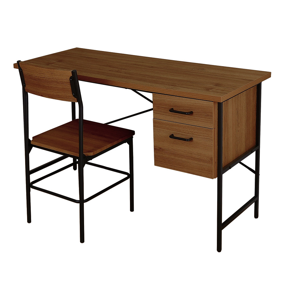  Vintage manner drawer attaching desk & chair set [Dove- Dub -] DWV-120S-WAL walnut 