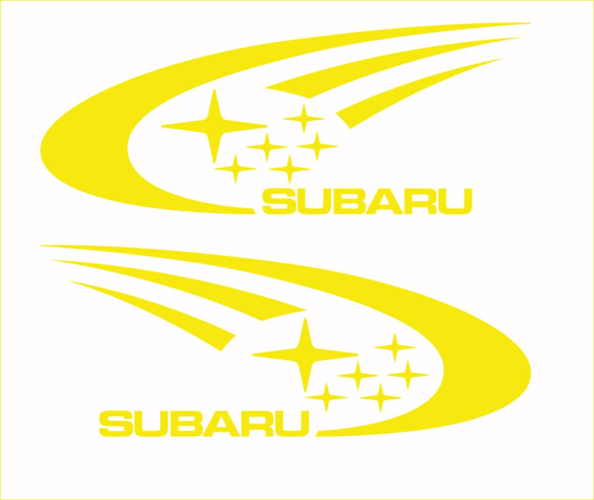 S39 スバル（SUBARU)六連星ステッカー 横17cm 2枚の画像1