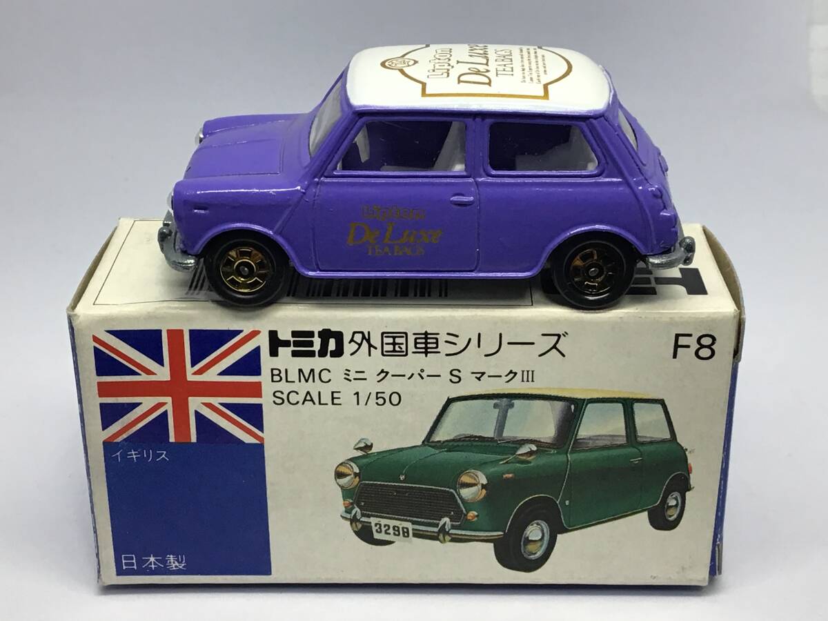 トミカ ミニクーパー トラフィック ポップアート BLMC 日本製 青箱 b Yahoo!オークション - トミカ F8 青箱 箱付 BLMC ミニクーパー S