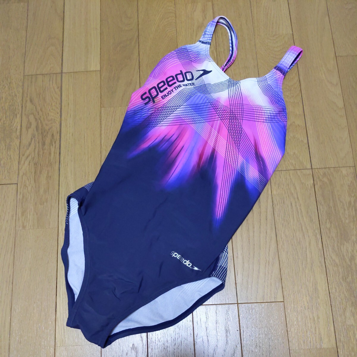 ブラカップ付 Lサイズ SD59Y76 SPEEDO 競泳水着 スピード 肩紐一部硬化あり 匿名配送 送料無料の画像1