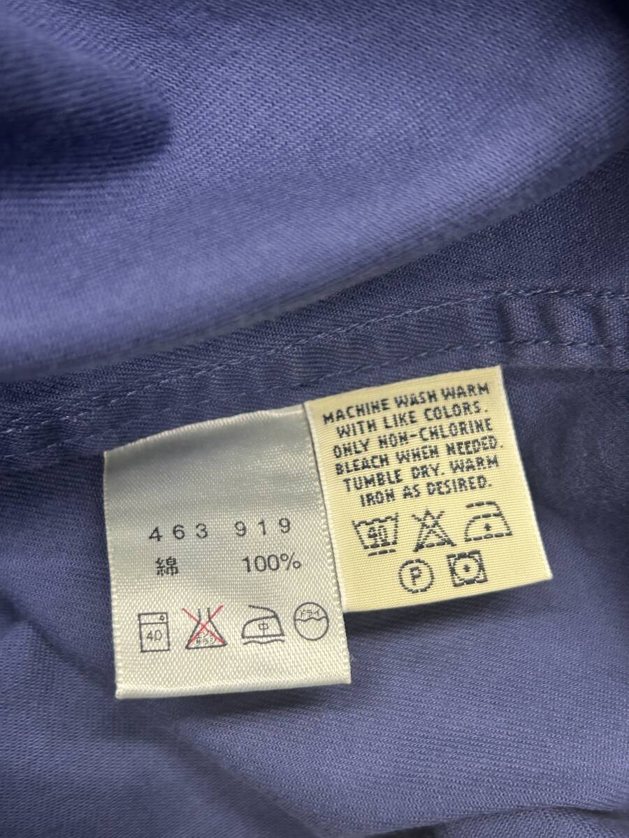 【08】未使用 Eddie Bauer/エディーバウアー コットンシャツ メンズLサイズ ブルー 長袖の画像3