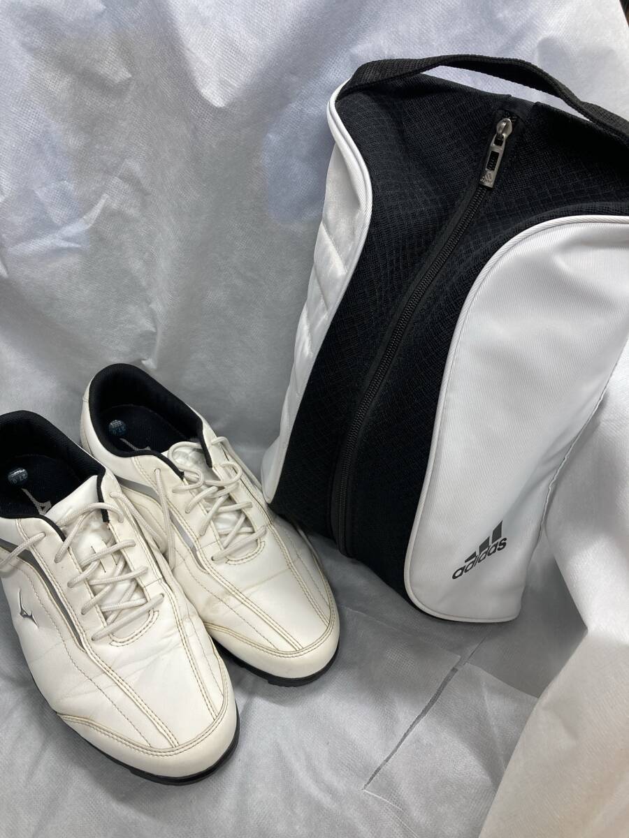 【06】MIZUNO ミズノ メンズゴルフシューズ 27.0cm adidas シューズケースの画像1