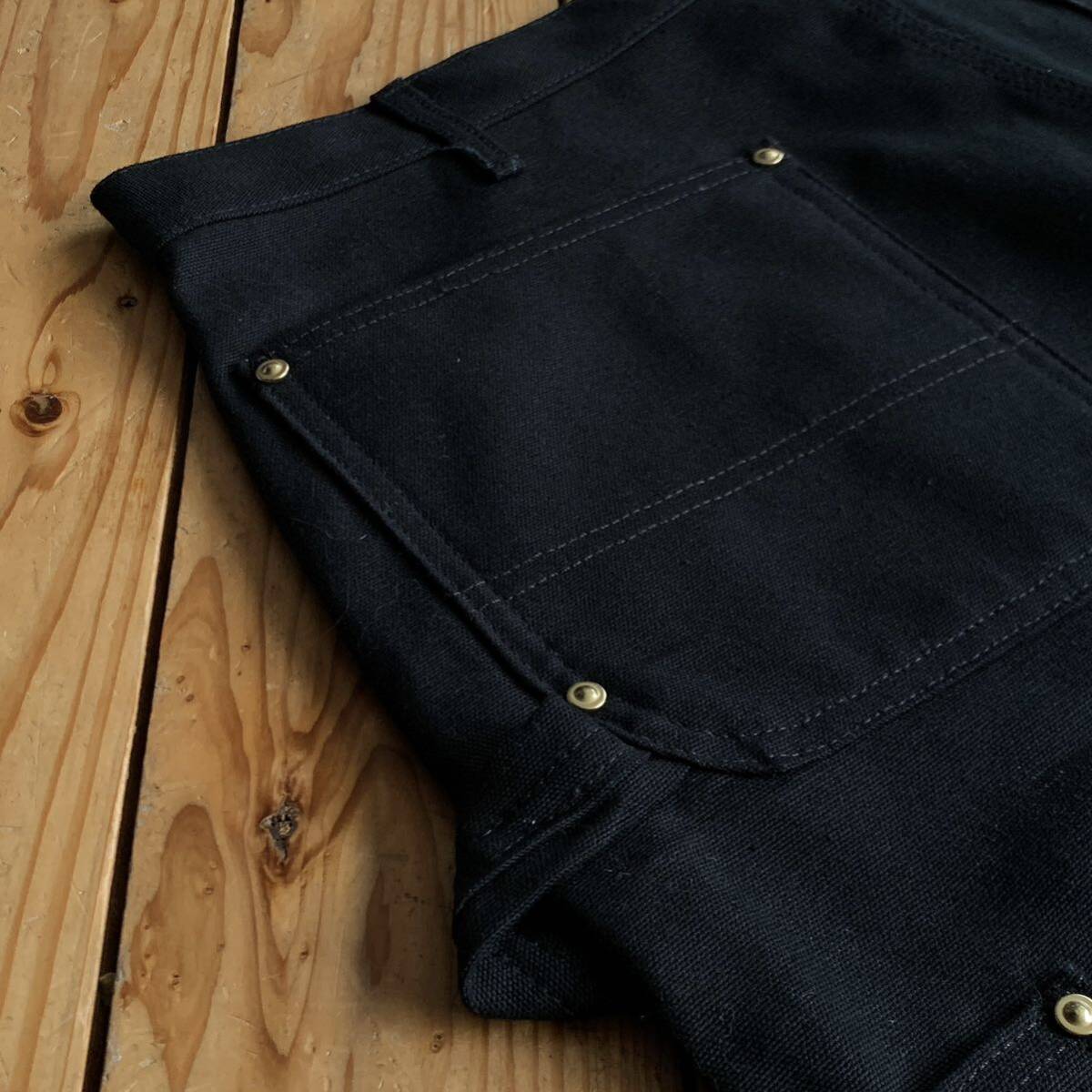 USA古着 美品 カーハート Carhartt ダブルニー ペインターパンツ メンズ 36x32サイズ 作業着 ダック地 デッドストック ブラック P1377の画像8