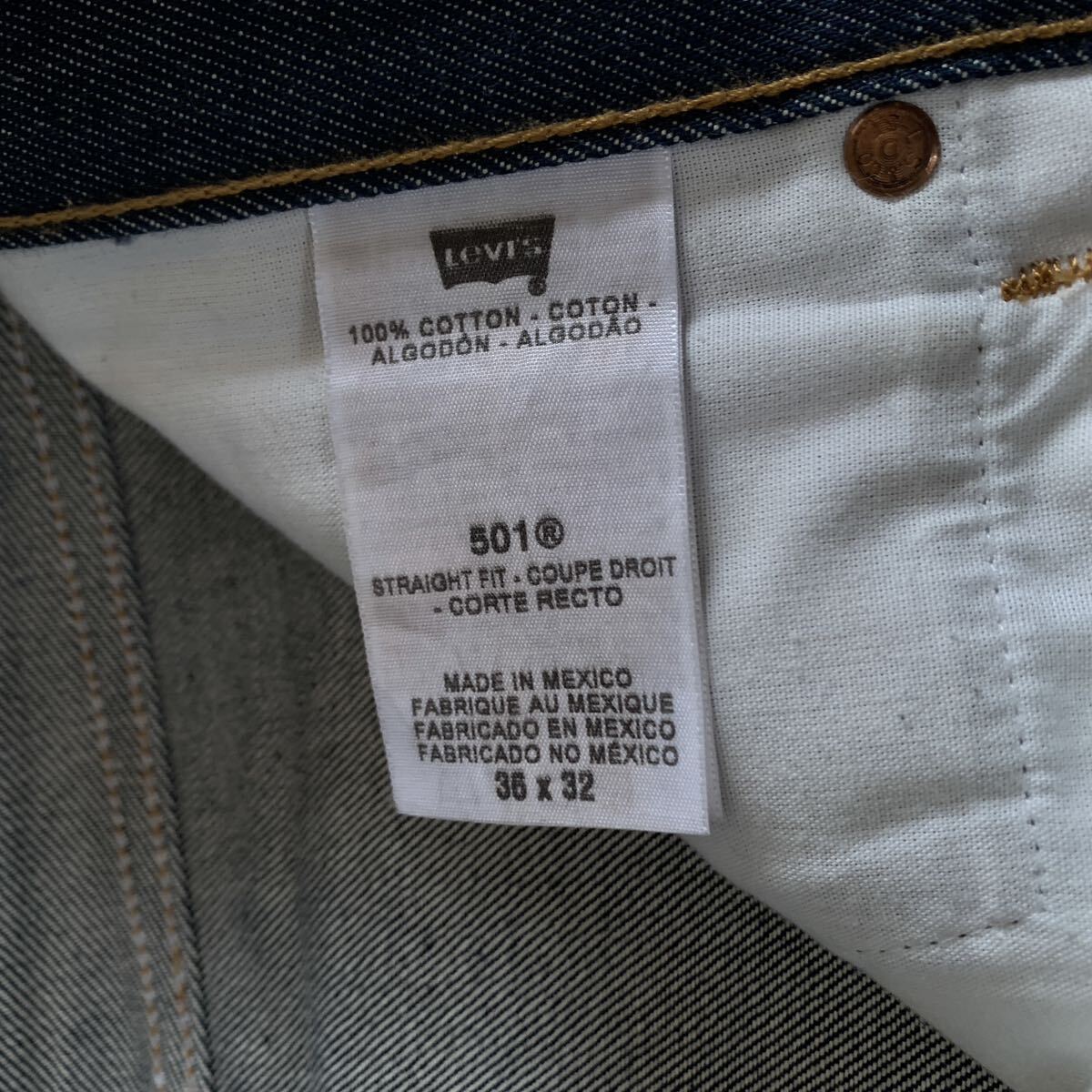 USA古着 LEVIS リーバイス デニム ジーンズ 501 メンズ 36x32サイズ アメカジ 春物 ストレート ボトムス パンツ お洒落 コットン P1382の画像4