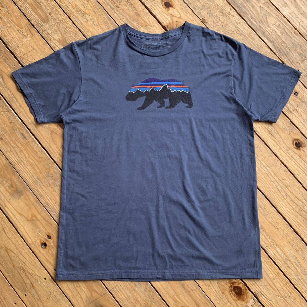 USA古着 patagonia パタゴニア 半袖Tシャツ メンズ XLサイズ カットソー 胸ロゴ オーガニックコットン 春物 夏物 スリムフィット T2478_画像2