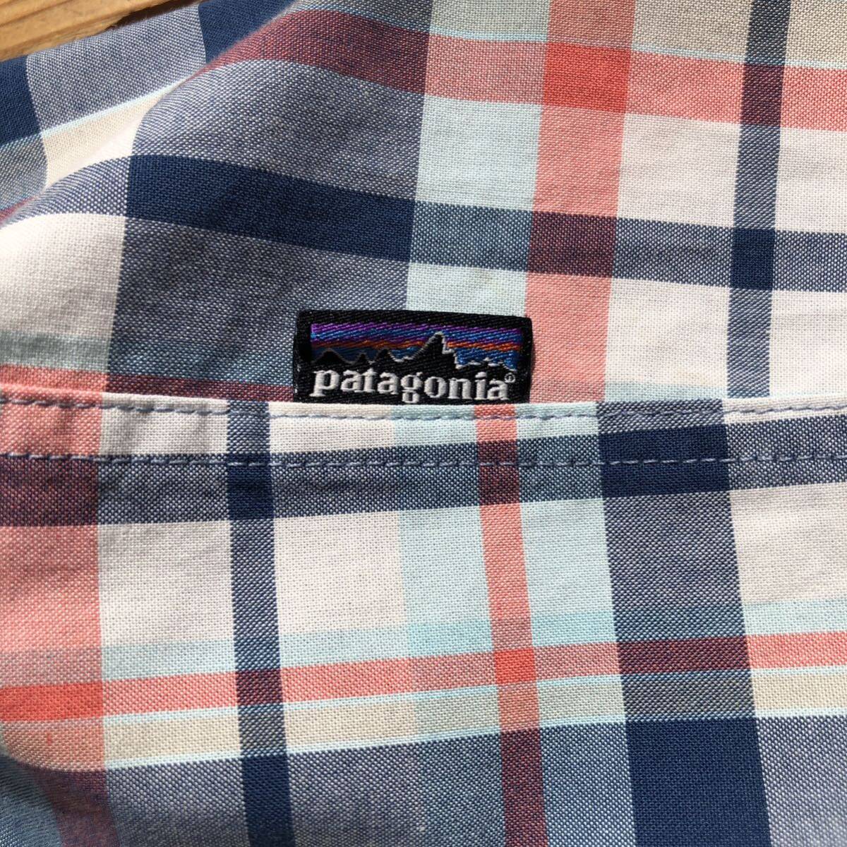 USA old clothes PATAGONIA Patagonia short sleeves ma gong s check shirt men's L size organic cotton spring thing summer thing American Casual stylish T2495