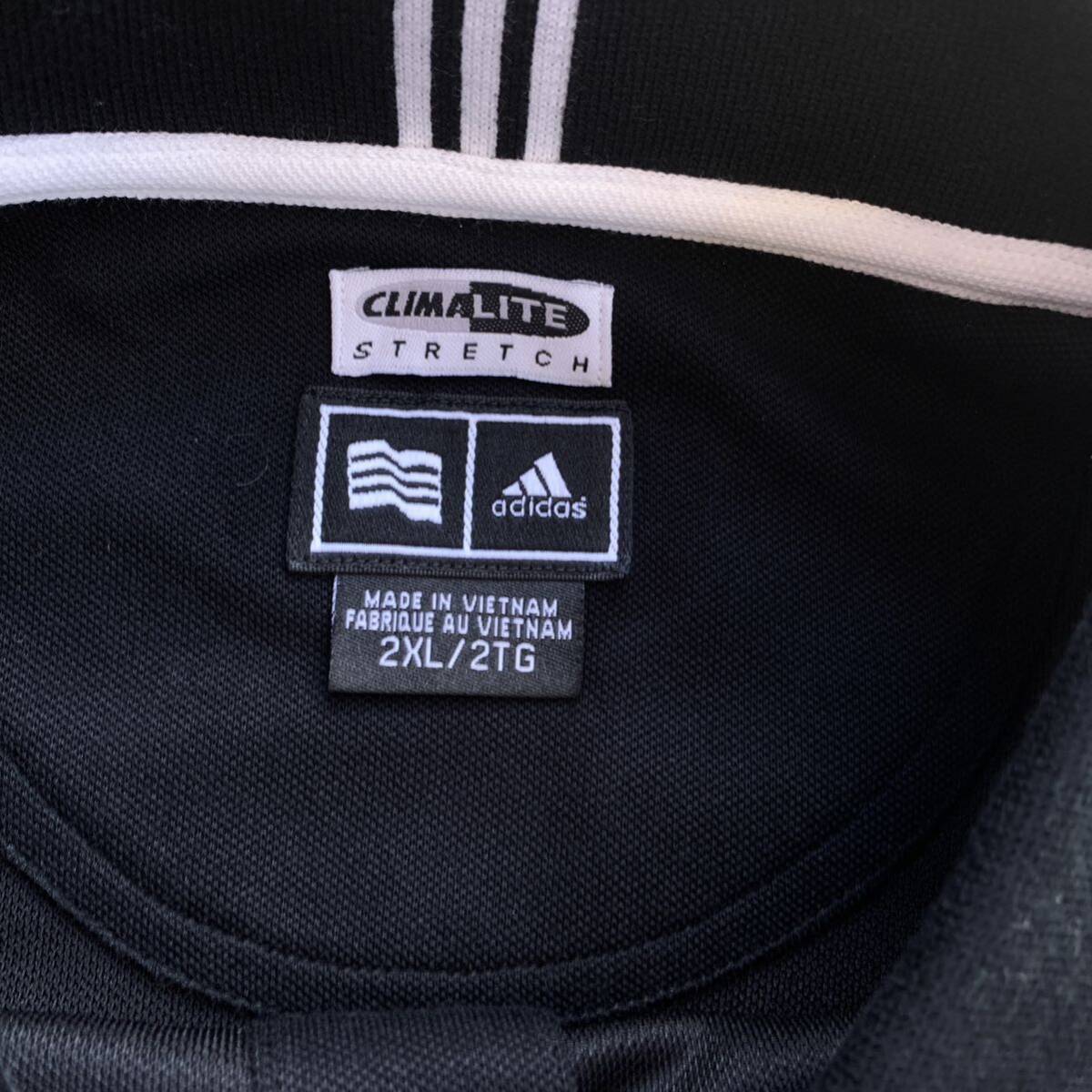 新品 adidas アディダス ポロシャツ メンズ 2XLサイズ CLIMALITE 企業ロゴ ブラック Canon ビッグサイズ タグ付き未使用品 T2524_画像4