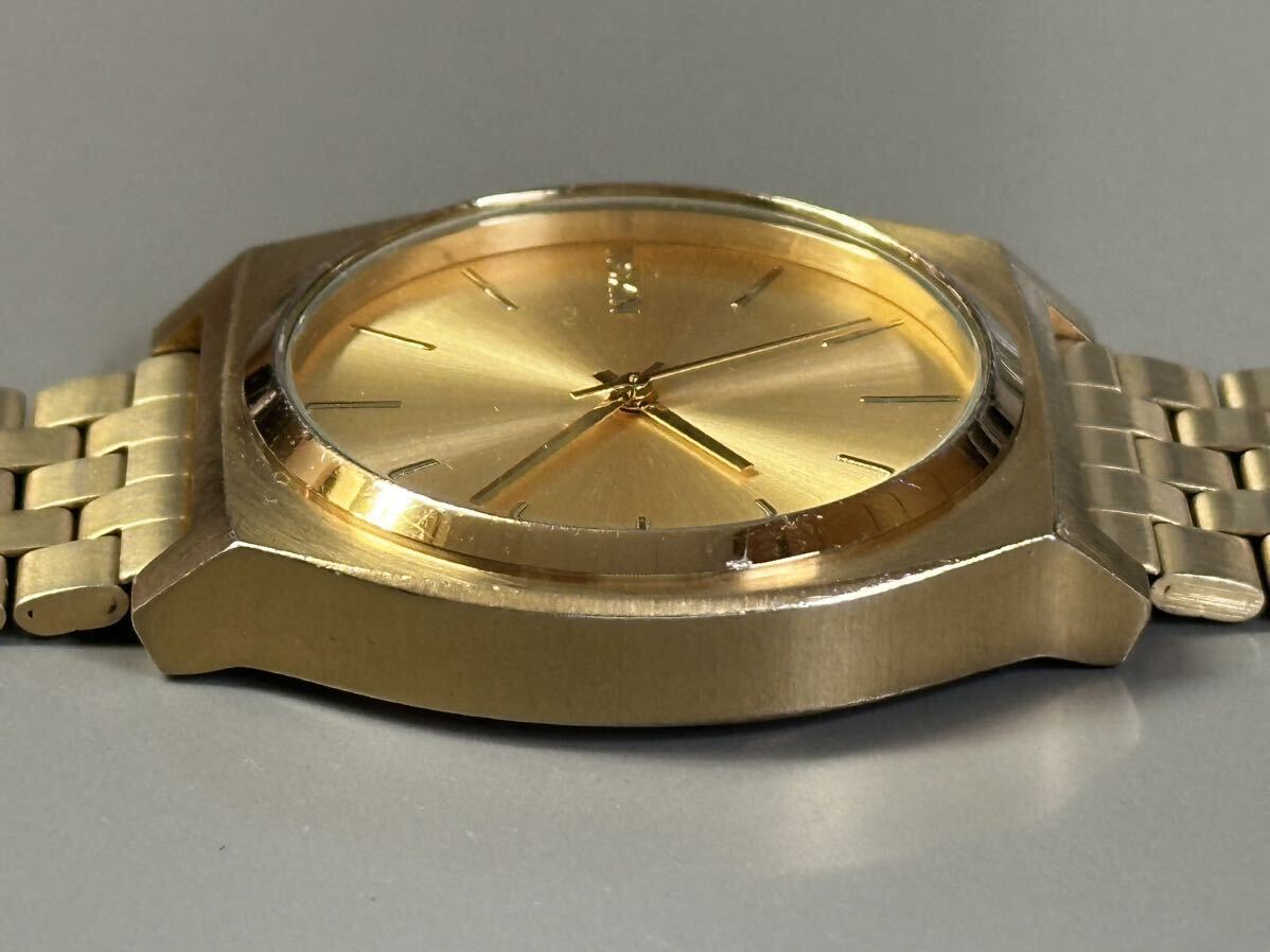 1円〜◇NIXON ニクソン MINIMAL タイムテラー THE TIME TELLER クォーツ ゴールドカラー メンズ腕時計 稼働品 の画像5