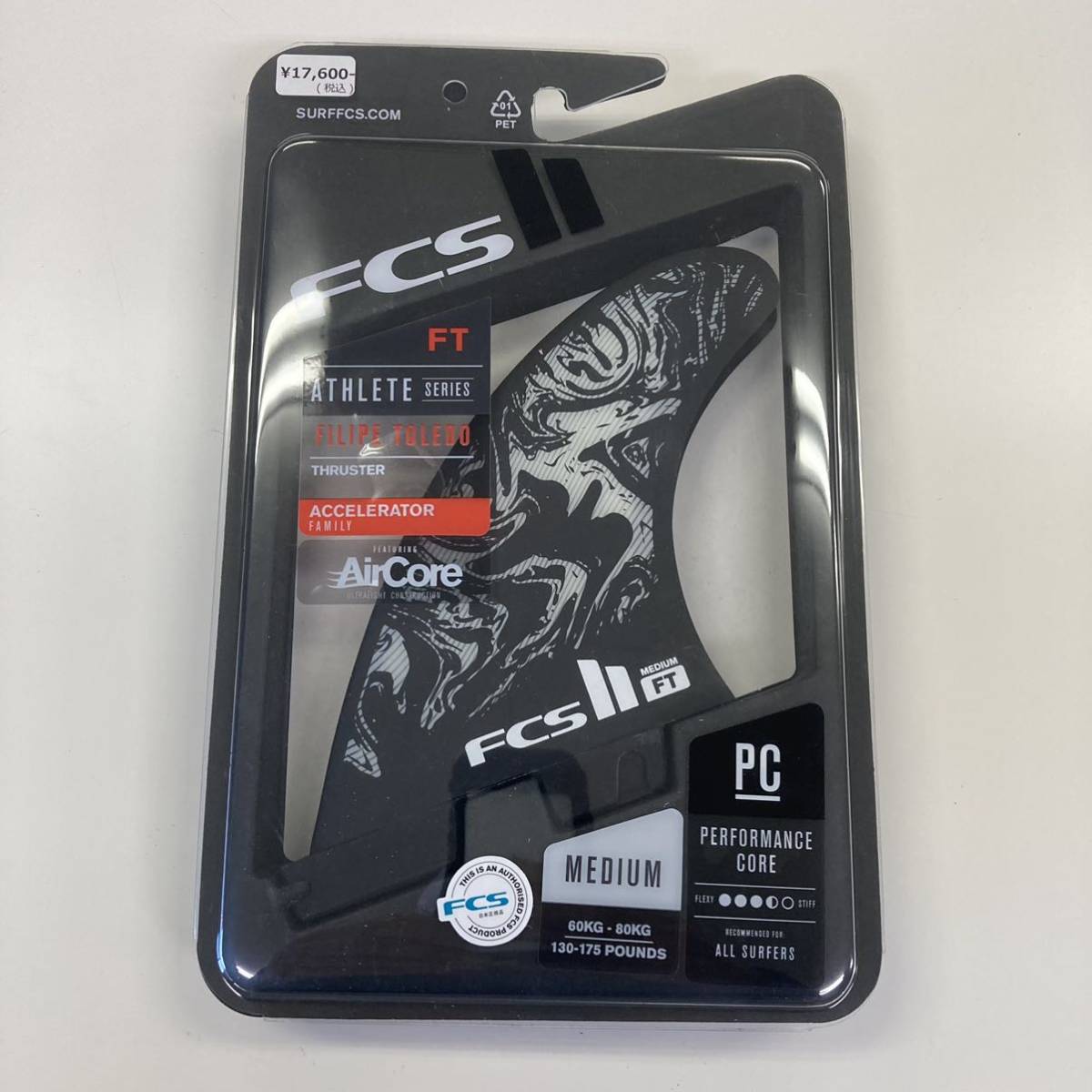 新品 サーフィン フィン FCS2 FT PC AirCore Tri Fin set M BLACK WHITE ホワイト ブラック FCS2 エフシーエス2 フィリペ トレド Filipe_画像5