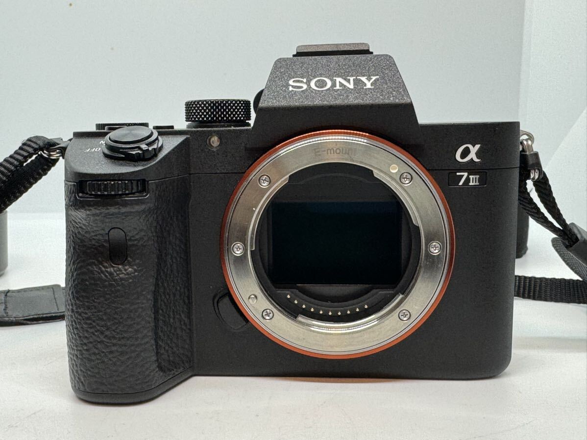 美品 SONY α 7III ILCE-7M3 ミラーレス一眼 / FE 1.8/50 0.45m/1.48ft SEL50F18F 【HH137】_画像2