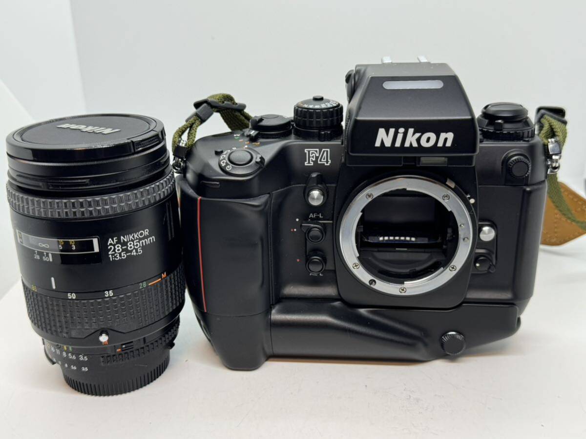 良品 Nikon F4 一眼レフフィルムカメラ / Nikon AF NIKKOR 28-85mm 1:3.5-4.5 【HH131】_画像1