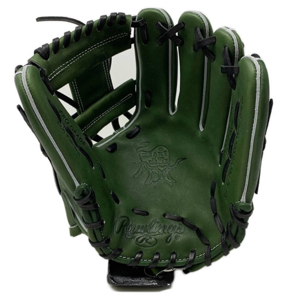 【日本未発売】Rawlings(ローリングス) 硬式用グローブ HOH Mミリタリーグリーン PRO204W-2M 11.5 inch■Heart of Hide 内野手用 200型_画像5