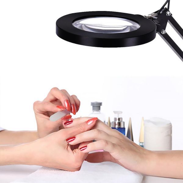  stand magnifier LED light attaching clip type USB supply of electricity 360° angle adjustment possibility magnifying glass magnification 8 times 3 mode 10 -step style light reading nails self ..gg0002