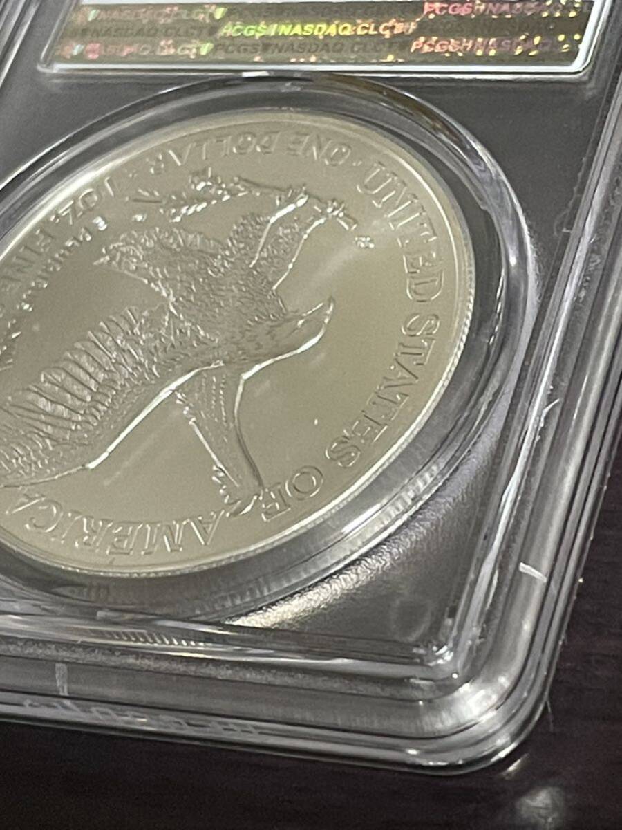 PCGS MS69 アメリカ イーグル銀貨 2021年 First Strike West Point タイプ-２ 銀99.9%の画像4