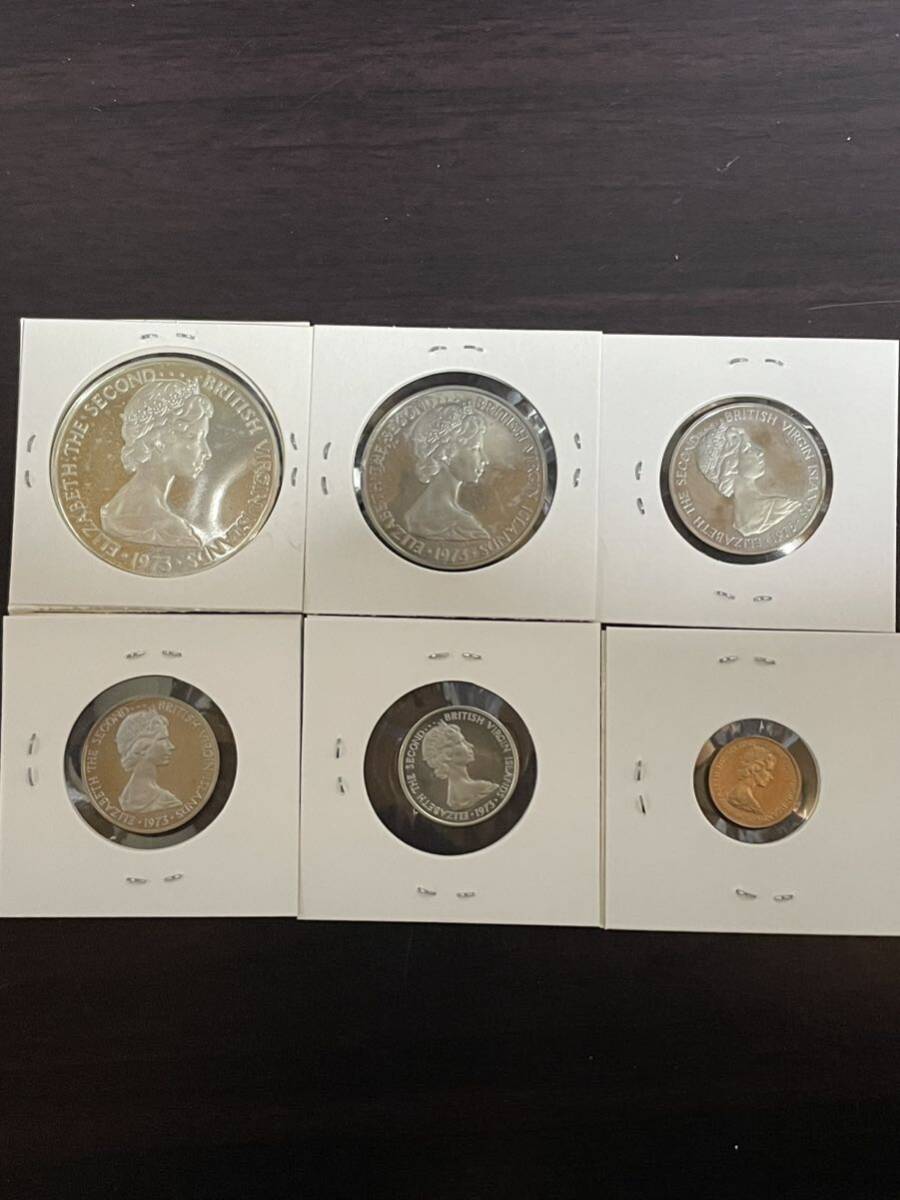 英領ヴァージン諸島初の公式貨幣 大型銀貨 エリザベス2世 1ドル銀貨はスターリングシルバー 銀925 1973年 硬貨 古銭 外貨 の画像10
