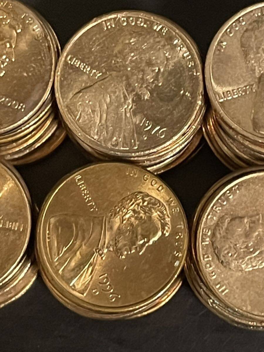アメリカ　リンカーン　1セント硬貨コイン 100枚_画像4